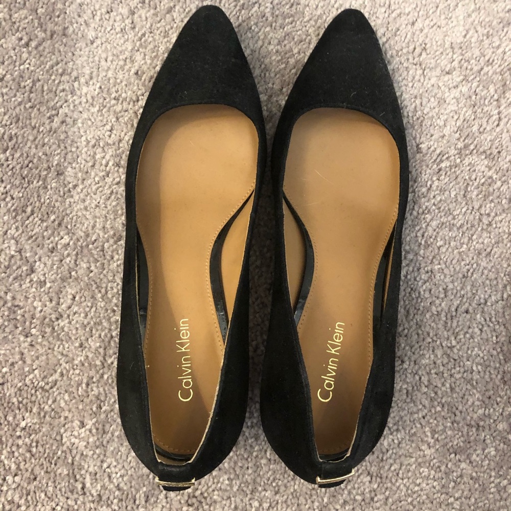 Black Calvin Klein Chunky Heel